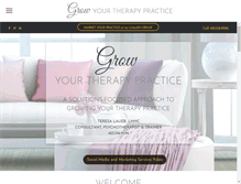 Tablet Screenshot of growyourtherapypractice.com